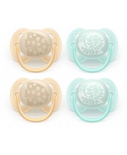 Philips AVENT SCF091/49 māneklītis Īpaši mīksts māneklis Ultra Soft Ortodontisks Silikons Gaiši Zils, Dzeltens