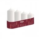 Bolsius Adventes Ziemassvētku Sveces 4gab 60x48mm White Bolsius Adventes Ziemassvētku Sveces 4gab 60x48mm White