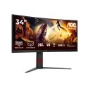AOC G4 CU34G4Z PC lamekuvar 86,4 cm (34") 3440 x 1440 pikslit Wide Quad HD LED Must, Punane AOC G4 CU34G4Z PC lamekuvar 86,4 cm (34") 3440 x 1440 pikslit Wide Quad HD LED Must, Punane
