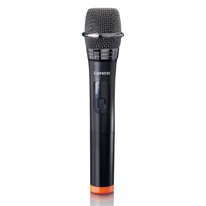 Lenco MCW-011BK mikrofonas Juoda Scenos / pasirodymų mikrofonas