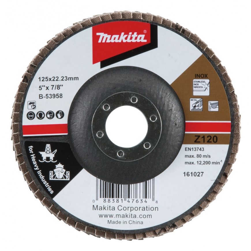 Makita lapelinie diski 125MM K120 metalam