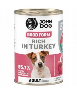 John Dog GOOD FORM ADULT TURKEY FOOD 400g