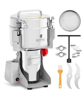 Royal Catering Profesionalus elektrinis malūnėlis prieskoniams, žolelėms, kavai, riešutams, 2000 g, 3400 W