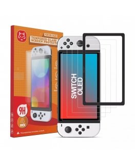 Nintendo Switch OLED grūdinto stiklo ekrano apsauga 4vnt