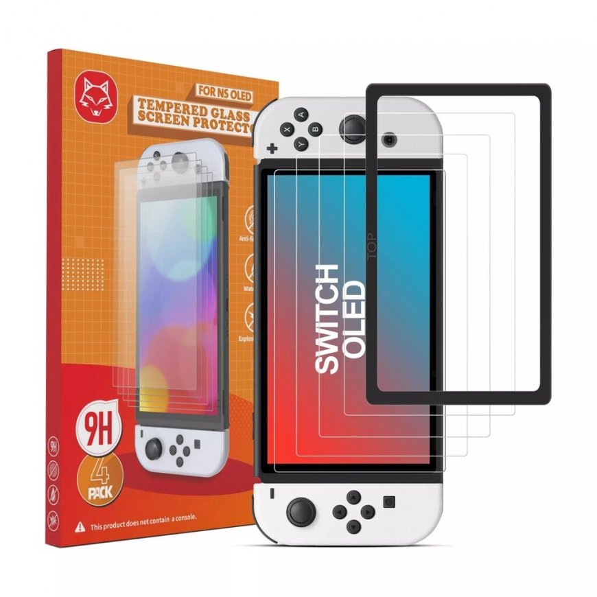 Nintendo Switch OLED tempered glass screen protector 4pcs