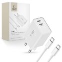Tech-Protect C35W 2x USB-C PD 35W seinävirtalähde USB-C / Lightning-kaapelilla – valkoinen Tech-Protect C35W 2x USB-C PD 35W seinävirtalähde USB-C / Lightning-kaapelilla – valkoinen