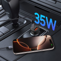 Tech-Protect CC02 35W Car Charger 2-Port USB-C | USB-A - Black Tech-Protect CC02 35W Car Charger 2-Port USB-C | USB-A - Black