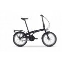 Tabou Fold Urban velosipēds melnā-sudraba krāsā Tabou Fold Urban velosipēds melnā-sudraba krāsā