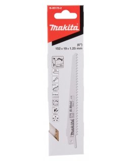 Makita Reciprocating Saw Blades BIM 152x1.25 (6tpi), 2pcs B-05175-2