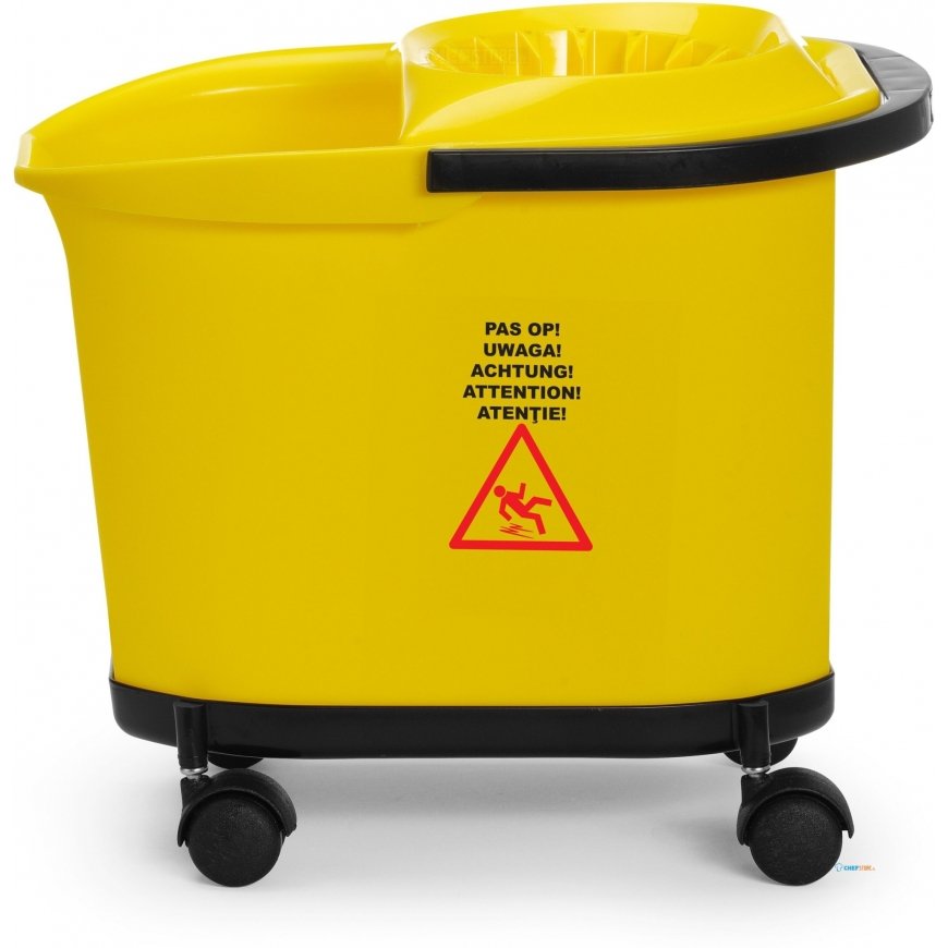 Hendi Floor Mop Bucket with Wringer and Wheels, 16 l