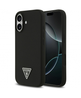 Guess Silicone Triangle Logo MagSafe Case for iPhone 17 - Black