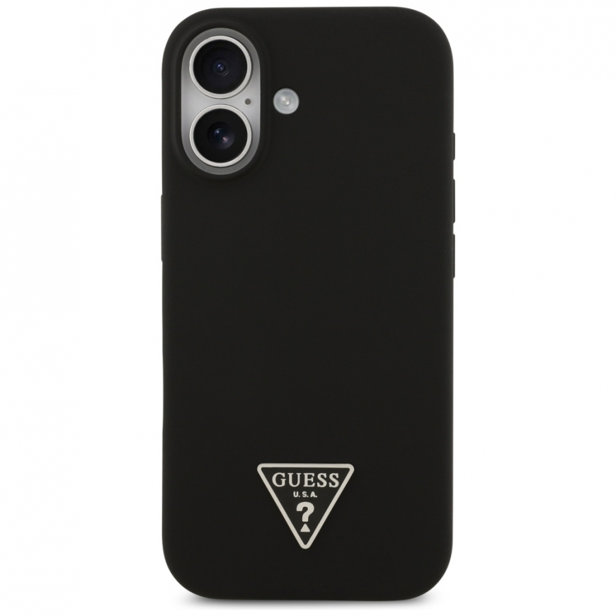 Guess Silicone Triangle Logo MagSafe Case for iPhone 17 - Black – 3