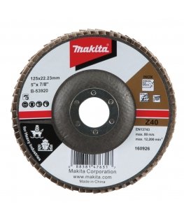 Makita B-53920 Lapeliniai diskit 125MM K40 Metallille, RST HEAVY DUTY