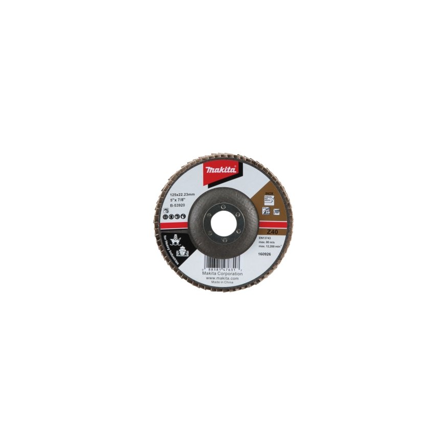 Makita B-53920 Diskai lapeliniai 125MM K40 metalui, RST HEAVY DUTY – 2