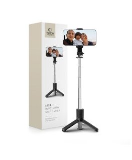 Tech-Protect L02S Bluetooth selfie-tikku, jossa on jalusta, enintään 72 cm – musta