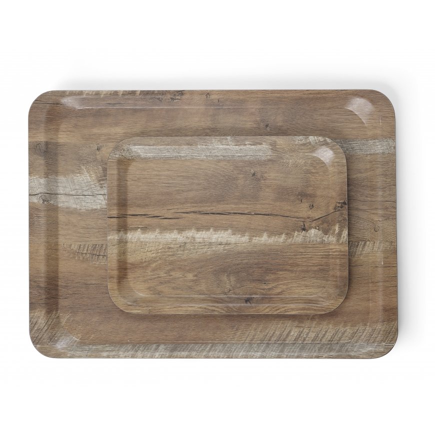 Amer Box Serving Tray Rectangular Non-Slip 240x340 mm - Dark Wood