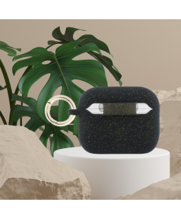 „Guess“ silikona gaismas gredzens vāks „AirPods Pro 3“, melns