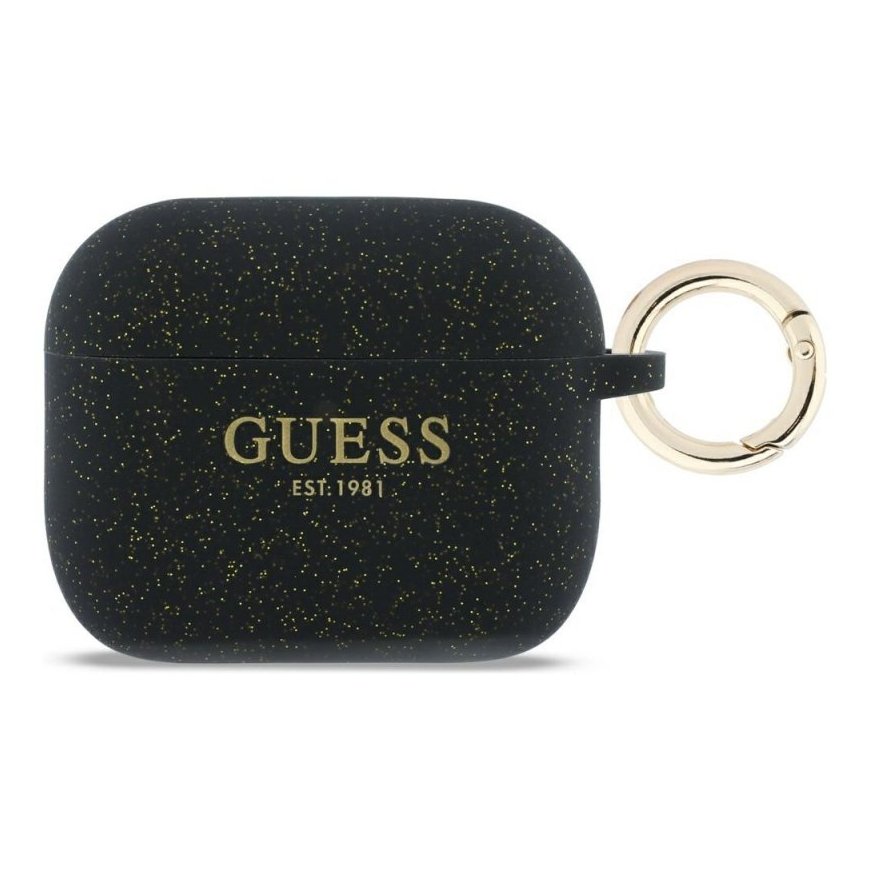 „Guess“ silikona gaismas gredzens vāks „AirPods Pro 3“, melns – 2