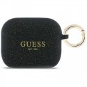 „Guess“ silikoonist sädeleva ringikaitseümbris „AirPods Pro 3“ jaoks, must „Guess“ silikoonist sädeleva ringikaitseümbris „AirPods Pro 3“ jaoks, must