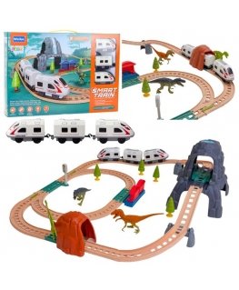 Lean Toys dinooipark elektriline rongikomplekt valguste ja helidega 76 cm