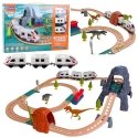 Lean Toys Dinosaur Park Electric Train Set with Lights and Sounds 76 cm Lean Toys Dinosaur Park Electric Train Set with Lights and Sounds 76 cm