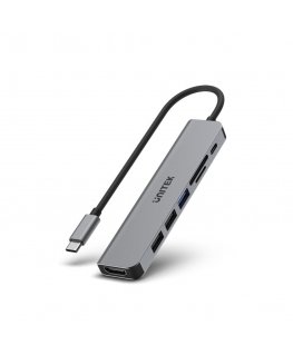 UNITEK uHUB S7+ Juhtmega ühendatud USB 3.2 Gen 1 (3.1 Gen 1) Type-C Hall