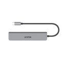 UNITEK uHUB S7+ Langallinen USB 3.2 Gen 1 (3.1 Gen 1) Type-C Harmaa UNITEK uHUB S7+ Langallinen USB 3.2 Gen 1 (3.1 Gen 1) Type-C Harmaa