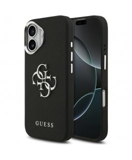 Guess Grained Big 4G Classic Logo kest iPhone 17 jaoks - must