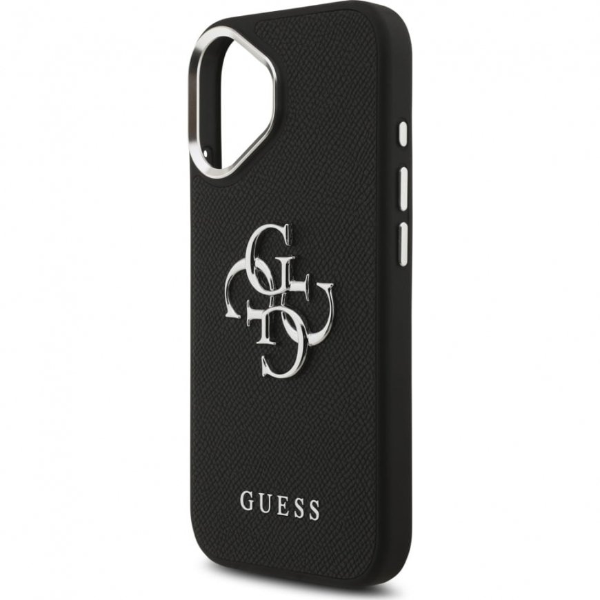 Guess Grained Big 4G Classic Logo -kotelo iPhone 17:lle - musta – 2