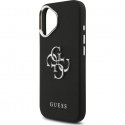 Dėklas Guess Grained Big 4G Classic Logo case for iPhone 17 - juodas