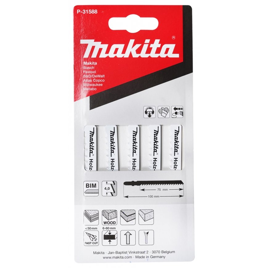 Makita BIM Jigsaw Blades 4/75MM 5pcs P-31588 – 2