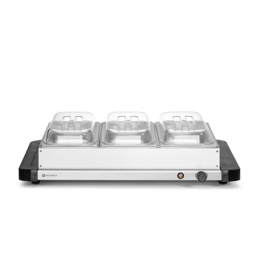 Duralex elektriskais sildītājs, ēdiena sildīšanas virsma, 3x GN 1/3, 400 W – 2