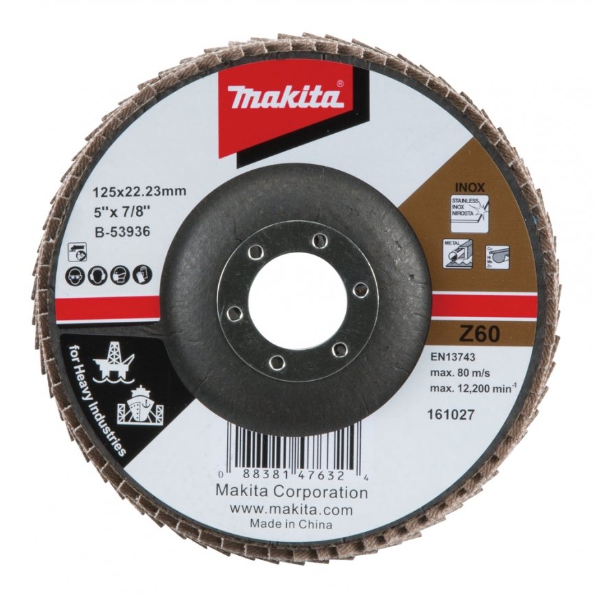 Makita Lapeliniai diskai 125MM K60 Metalai