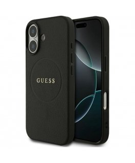 Guess Grained Ring MagSafe чехол для Apple iPhone 17 - черного цвета