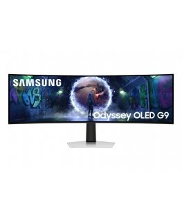 Samsung G93SD computer monitor 124.5 cm (49") 5120 x 1440 pixels Dual QHD OLED Silver