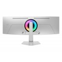 Samsung G93SD tietokoneen litteä näyttö 124,5 cm (49") 5120 x 1440 pikseliä Dual QHD OLED Hopea