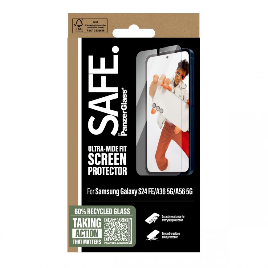 PanzerGlass SAFE. by ® Screen Protector Samsung Galaxy New A36 5G | S24 FE | A36 5G | A56 5G | Ultra – 3