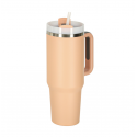 RoGer Thermos Mug with Straw and Handle 1200ml Powder Pink