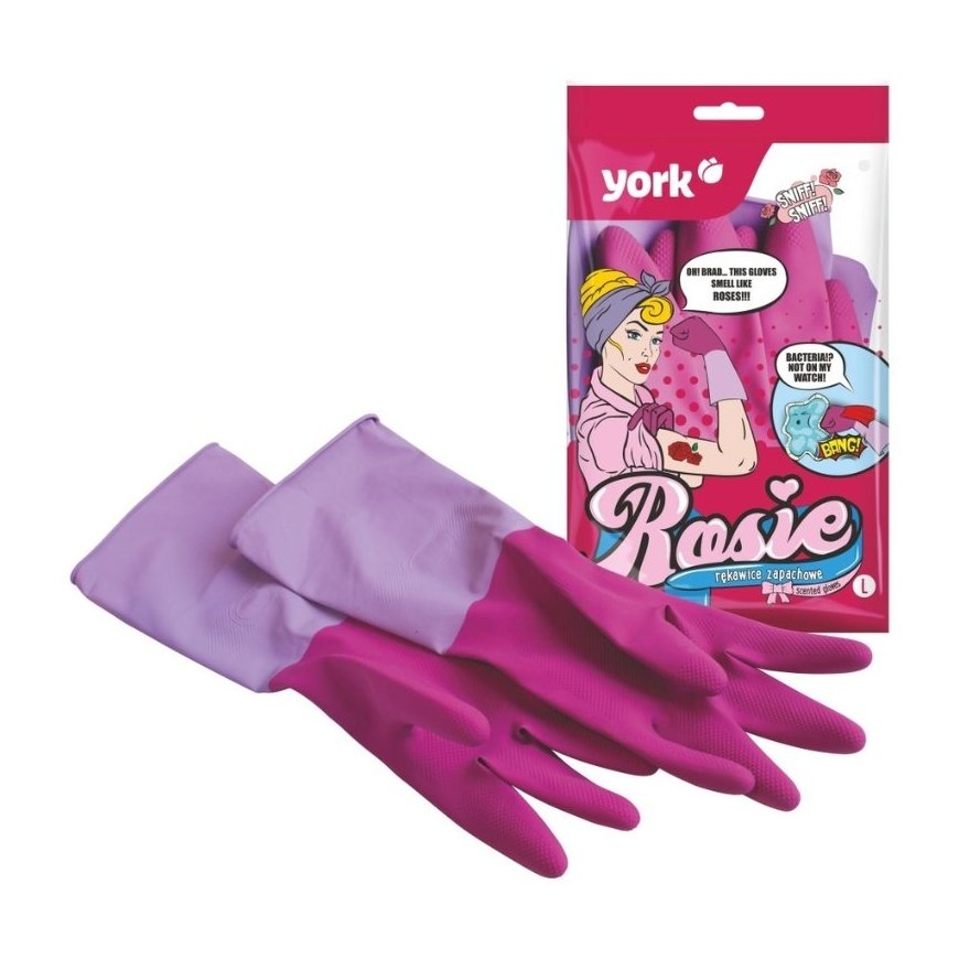York Rosie Aromatizēti Gumijas Cimdi Pink