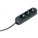 Bachmann 388.172 power extension 5 m 3 AC outlet(s) Black Bachmann 388.172 power extension 5 m 3 AC outlet(s) Black
