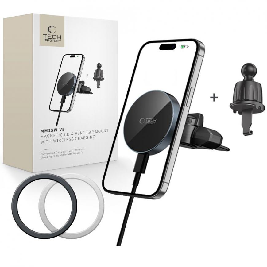 Tech-Protect mm15W-V5 Magnetic MagSafe Car Mount