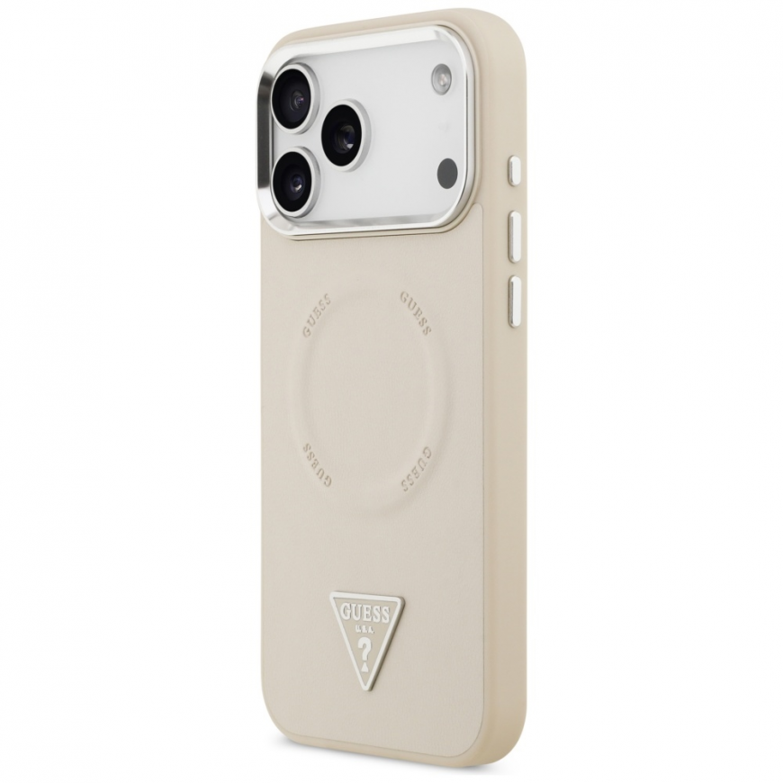 Guess Triangle Logo MagSafe Case for iPhone 17 Pro Beige – 2