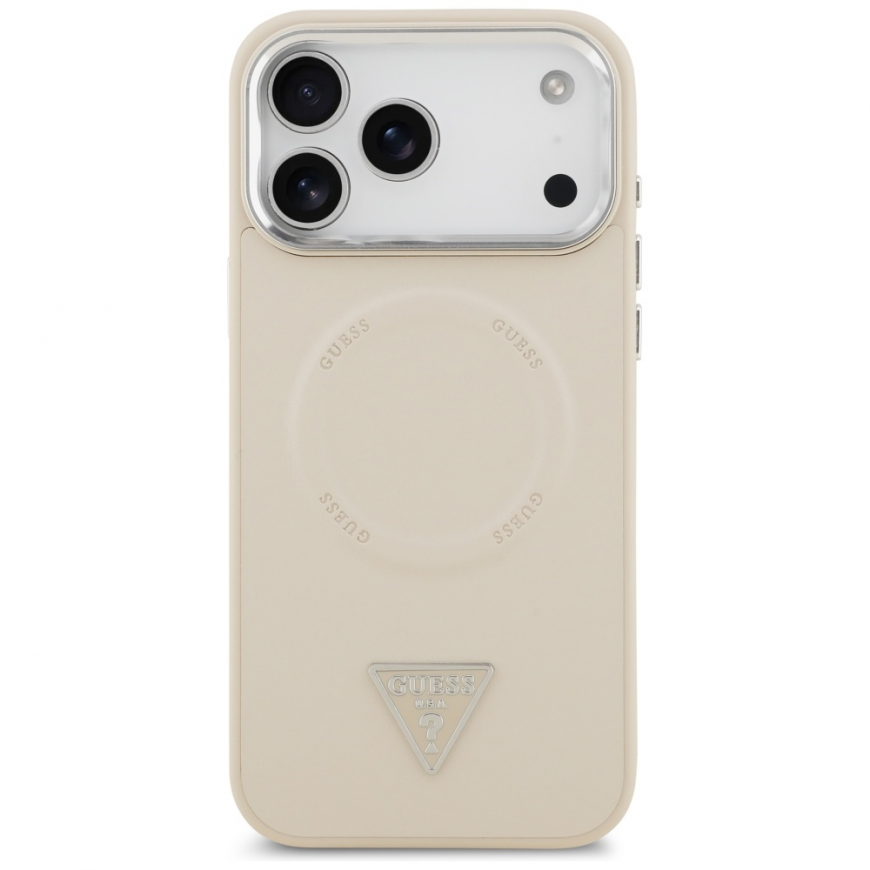 Guess Triangle Logo MagSafe Case for iPhone 17 Pro Beige – 3