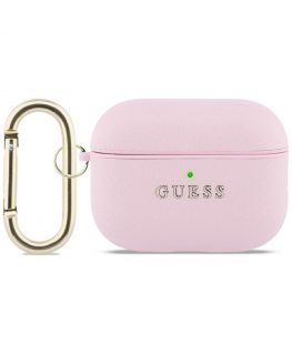 Case Guess Grained Classic Logo Hook for AirPods Pro 3 pink