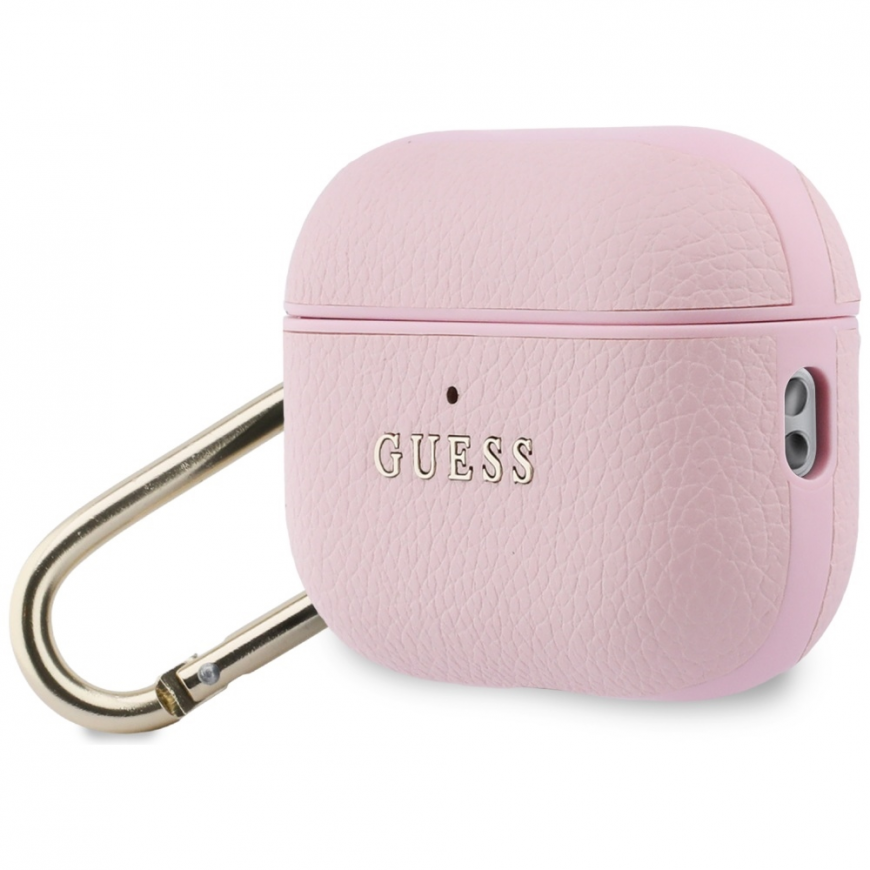 Case Guess Grained Classic Logo Hook for AirPods Pro 3 pink – 3