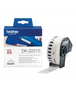 Brother DK-22210 этикеточная лента Черный на белом
