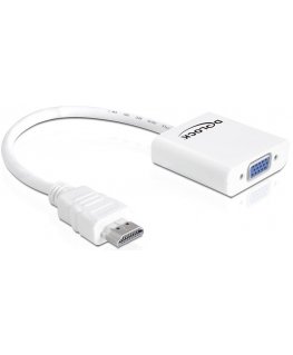 DeLOCK 65346 video cable adapter VGA (D-Sub) HDMI Type A (Standard) White