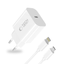 Tech-Protect NC20W Wall Charger with 100 cm USB-C | Lightning Ca Tech-Protect NC20W Wall Charger with 100 cm USB-C | Lightning Ca