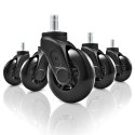 Sharkoon SW10 Melns PU plastmasas Pagriežami ritenīši Sharkoon SW10 Melns PU plastmasas Pagriežami ritenīši