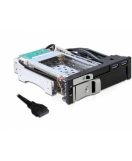 DeLOCK 47209 панель отсека накопителей 13,3 cm (5.25") I/O панель портов Черный